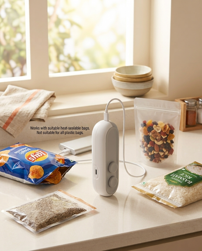 InstantSeal 2-in-1 Rechargeable Bag Sealer & Cutter