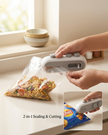 InstantSeal 2-in-1 Rechargeable Bag Sealer & Cutter